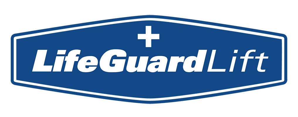 A blue and white logo for lifeguard.