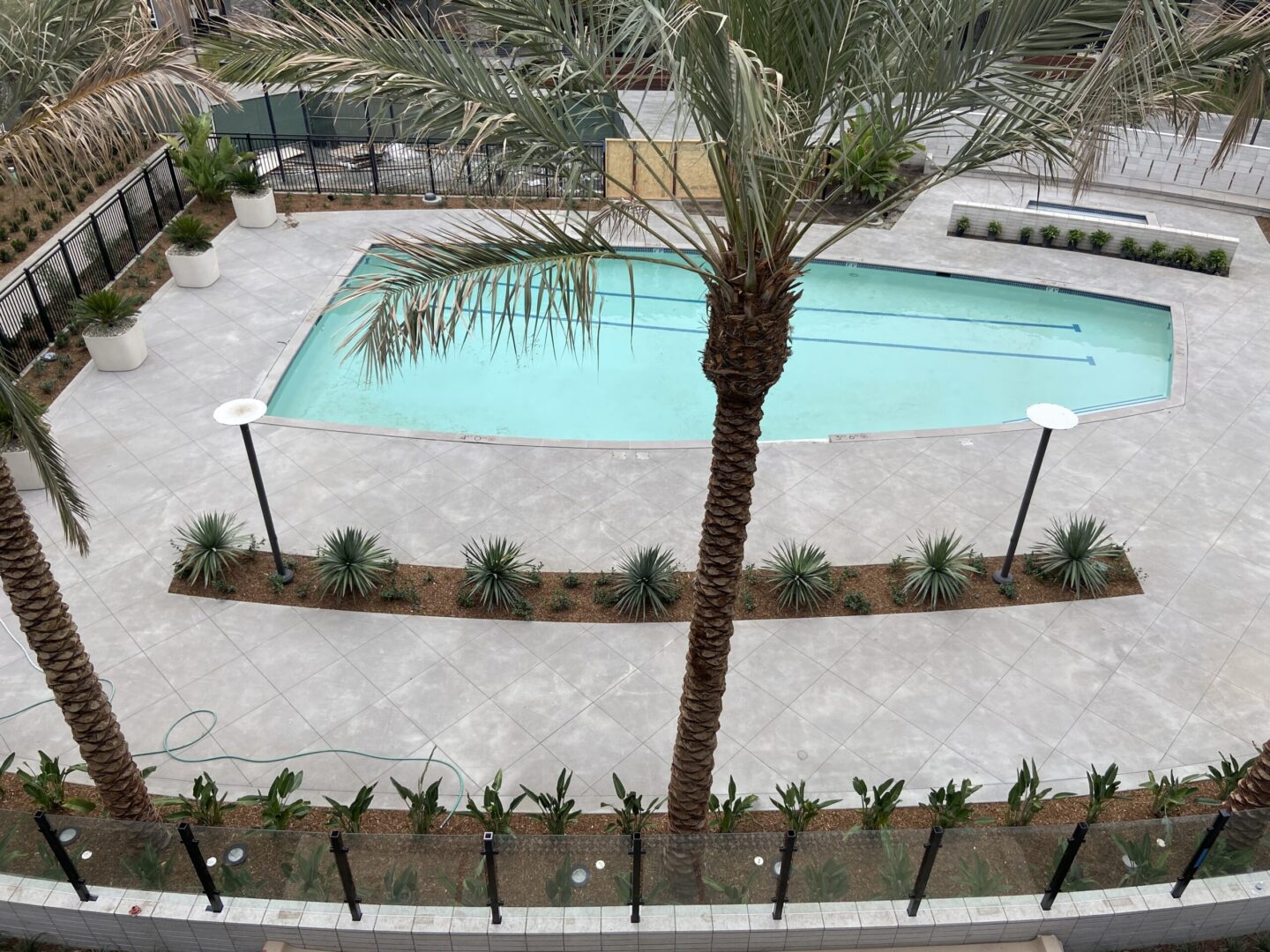 A view of the pool from above.